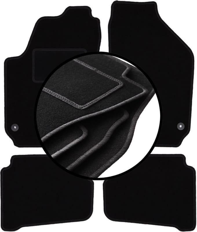 Complete set veloursmatten voor: Volkswagen Fox hatchback (2005-2011)