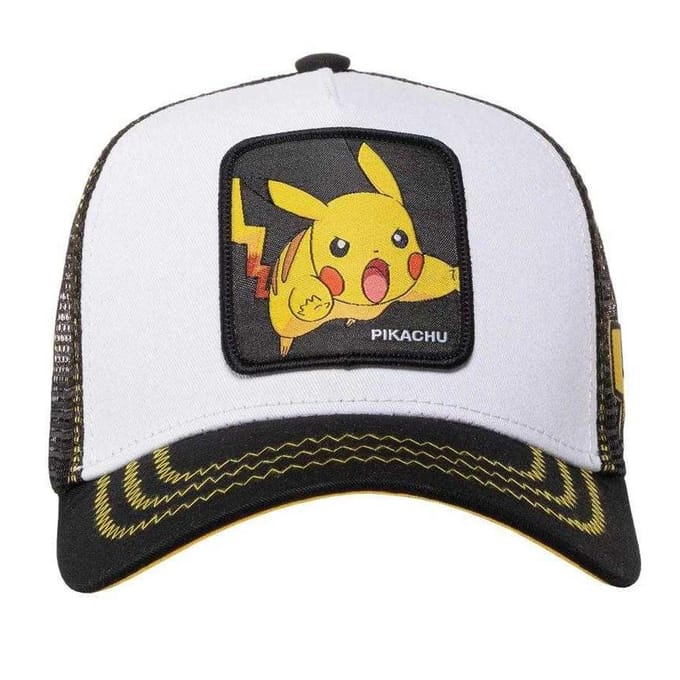 Capslab Heren Pokemon Pikachu Tweekleurige Trucker Cap (Zwart)