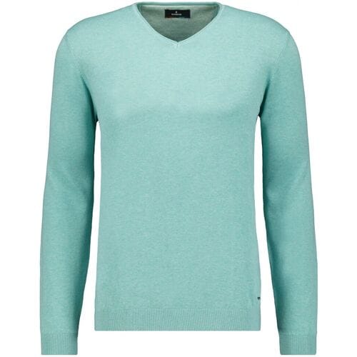 Ragman Trui Knit Pullover V-Neck Ricecorn Look Licht Groen / male