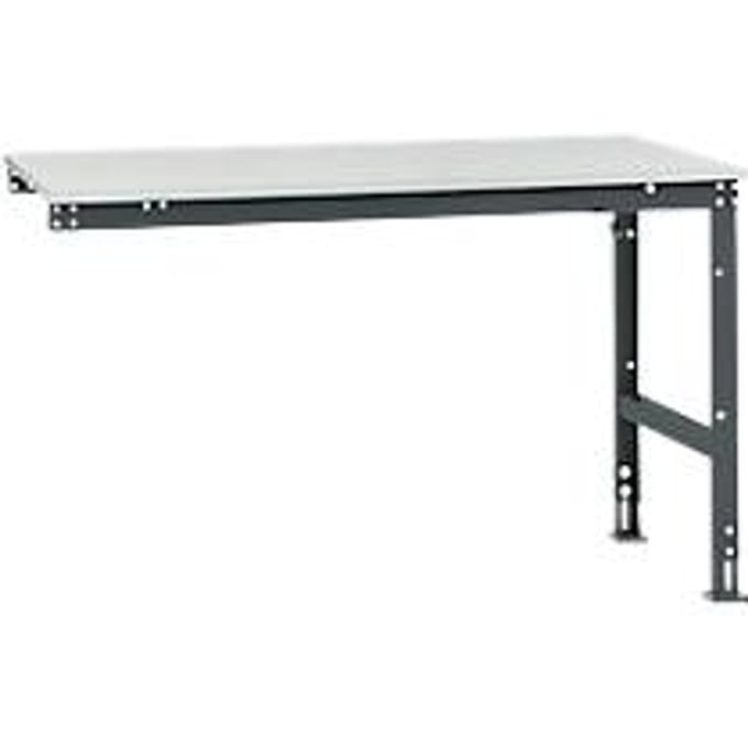 Manuflex aanbouwtafel UNIVERSAL Standaard, tafelblad melamine, 1500 x 1000, antraciet