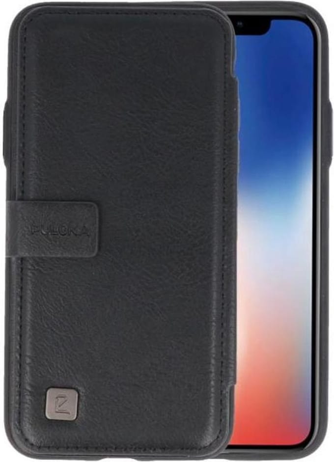 Zwart Back Cover Book Design Hoesje voor iPhone X