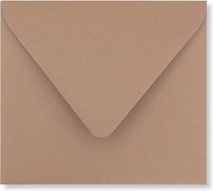 Envelop 12,5 x 14 Bruin, 100 stuks