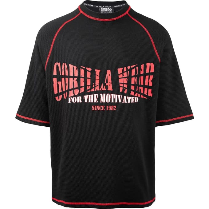 Gorilla Wear Finley Oversized T-shirt - Zwart/Rood - M