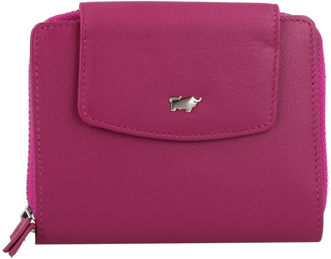 Braun Büffel Joy Portemonnee RFID-bescherming Leer 12 cm - Dames - Horizontaal - purple plum