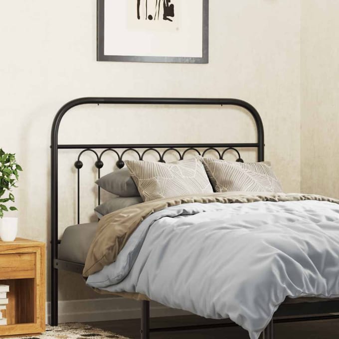 vidaXL - Vervangend - hoofdbord - 100 - cm - metaal - zwart
