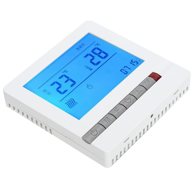 AC220V Thermostaat Water Vloerverwarming Temperatuurregelaar Paneel met LCD-display blue