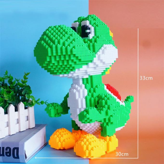 Nouveau dessin animé Mini dinosaure Bearbrick Jouets à assembler soi-même Compact Briques de construction Micro briques Cadeau de Noël d'anniversaire