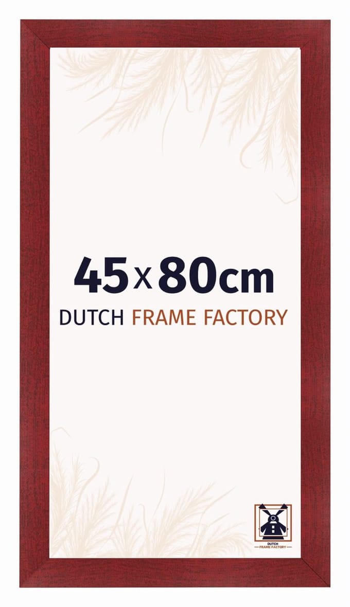Fotolijst 45x80 cm - MDF - Wijnrood Geveegd - Praag