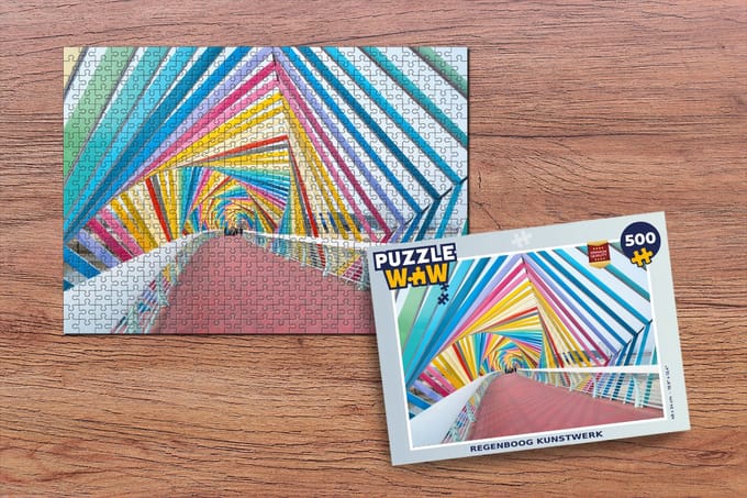 Puzzel Regenboog kunstwerk - Legpuzzel - Puzzel 500 stukjes