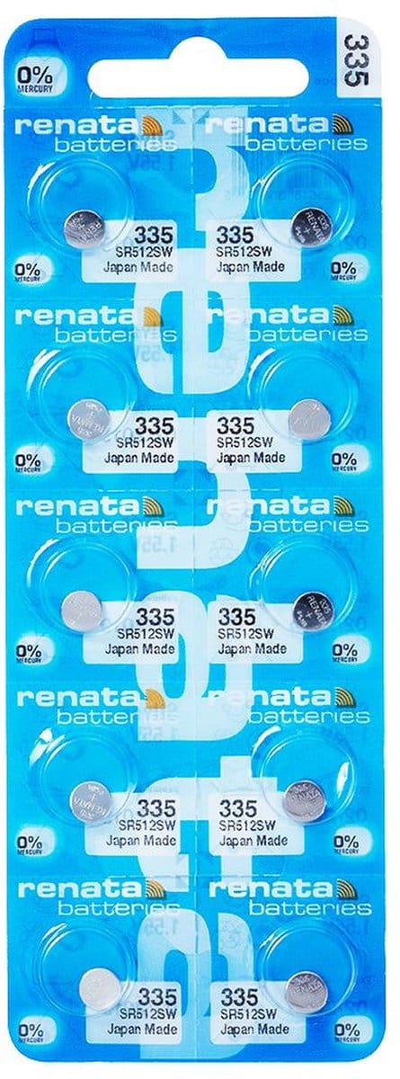 Horlogebatterijen Renata 335 Silver-Oxide 10 stuks