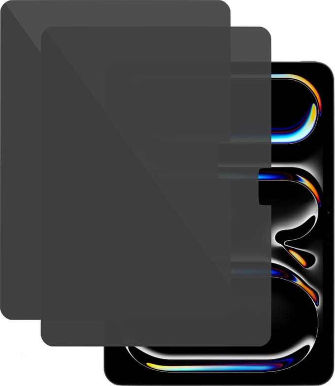 2x Privé Screenprotector Geschikt voor Apple iPad Pro 11 2024 Screenprotector - Privacy Beschermglas - Privacy Proteqt+