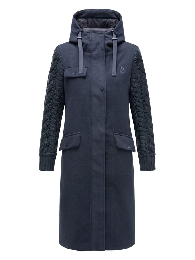 Navahoo Knit Babe dames wintermantel met gebreide mouwen