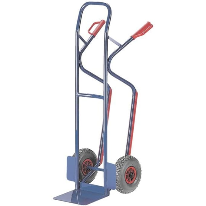 Steekwagen met stalen buizen, draagvermogen 250 kg, luchtbanden,