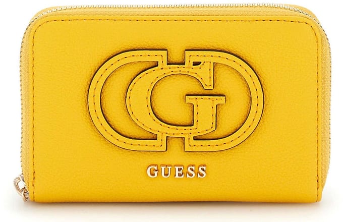 GUESS portemonnee Calebra SLG Medium Zip Around Wallet Marigold geel