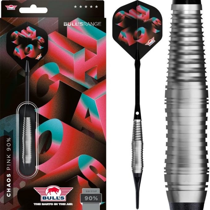 Bull's Chaos Pink 90% Soft Tip - Dartpijlen