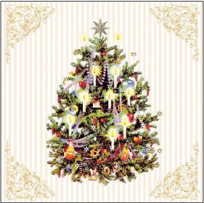 Ambiente Servetten X-Mas Tree Cream 25cm 20 stuks