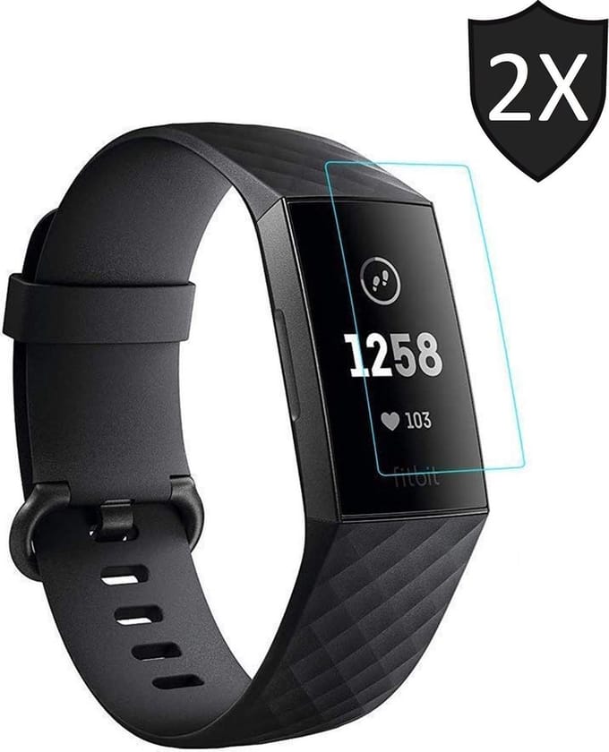 Screenprotector geschikt voor Fitbit Charge 3 van iCall - Crystal Clear - 2 stuks