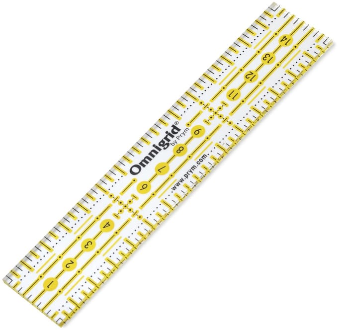 PRYM Universele liniaal 3 x 15 cm Omnigrid 611317 - Prym