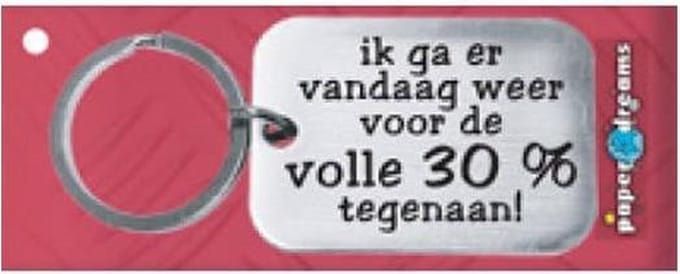 Paper Dreams | RVS Sleutelhanger | Volle 30%