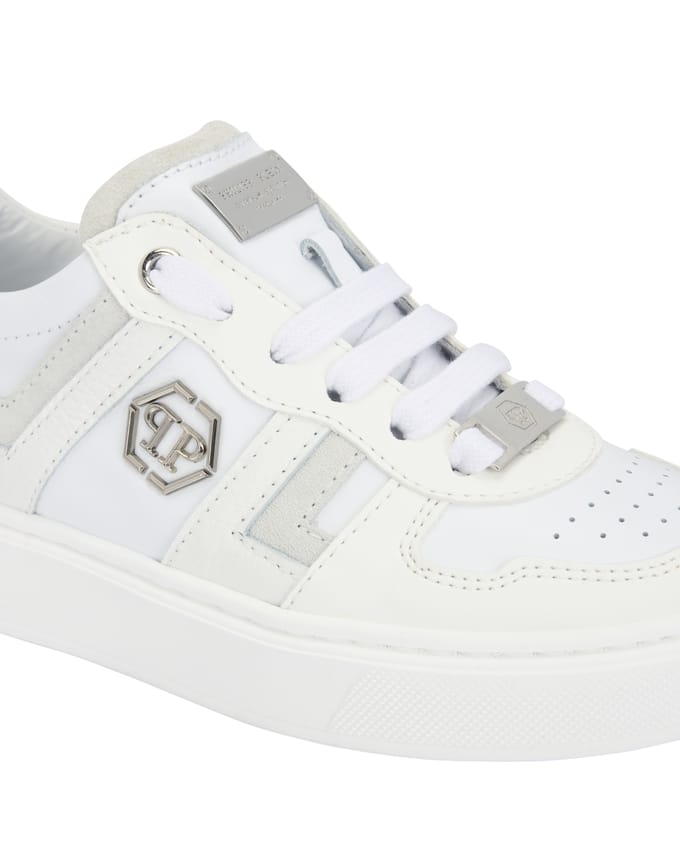 Mix Materials Low-Top Sneakers