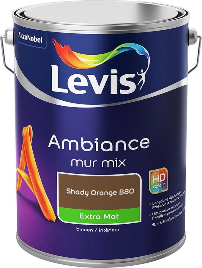 Levis - Ambiance Mur Extra Mat Mix - Shady Orange B80 - Mengverf - 5 L