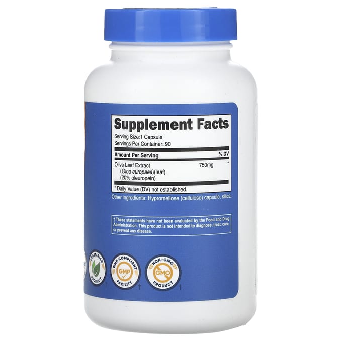 Olijfblad Extract, 750mg, 90 Capsules
