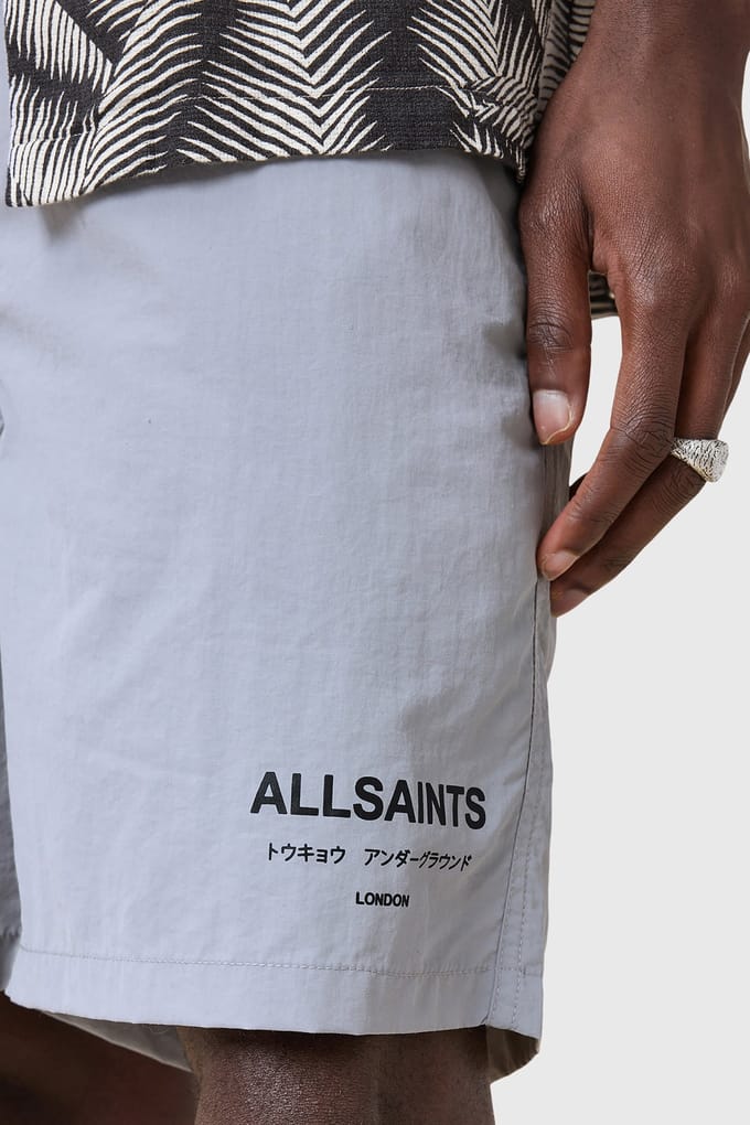 AllSaints Underground Swimshrt Machine Grey Taglia: S | Pantaloncini Outlet | Uomo | Grigio