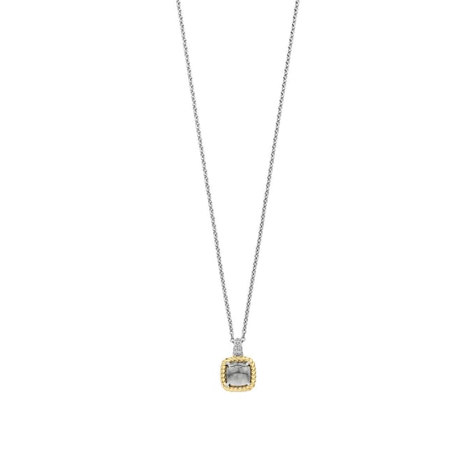 TI SENTO Dames Ketting - 925 zilver - Groen - Maat 42 - 34111GG