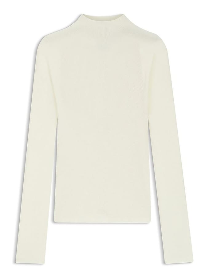 Slim fit pullover met turtleneck van zuivere scheerwol, model 'FOLIORA'