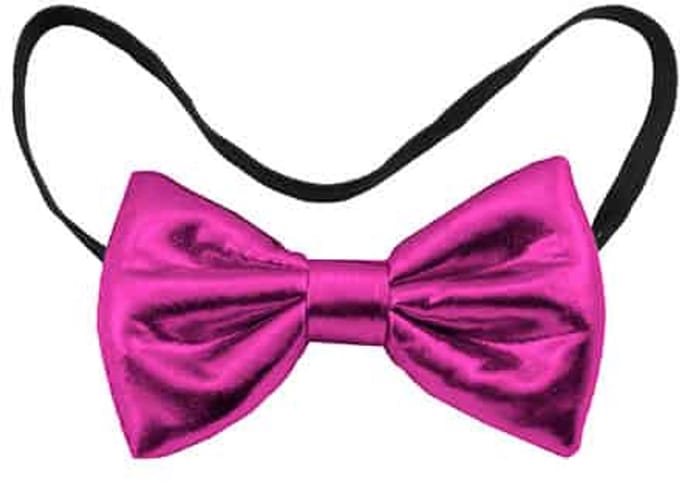 Folat - Strikje metallic magenta