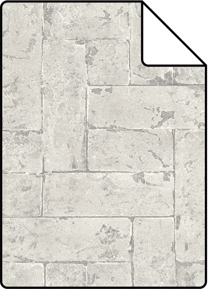 Proefstaal Origin Wallcoverings behang bakstenen donker beige - 26,5 x 21 cm - 347569-S