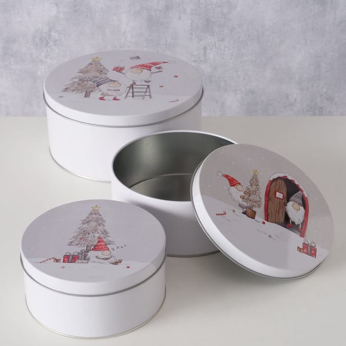 Set van drie opbergblikken FIETE, Ø 14-20 cm