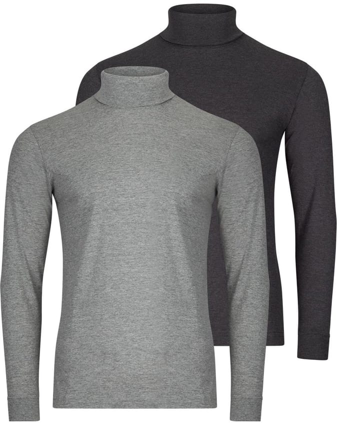 RAGMAN Heren shirt met rolkragen 2 pack Basic