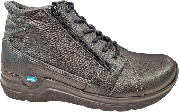 Wolky Why Dames Veterschoen - 0660671-000 Zwart - Maat 43