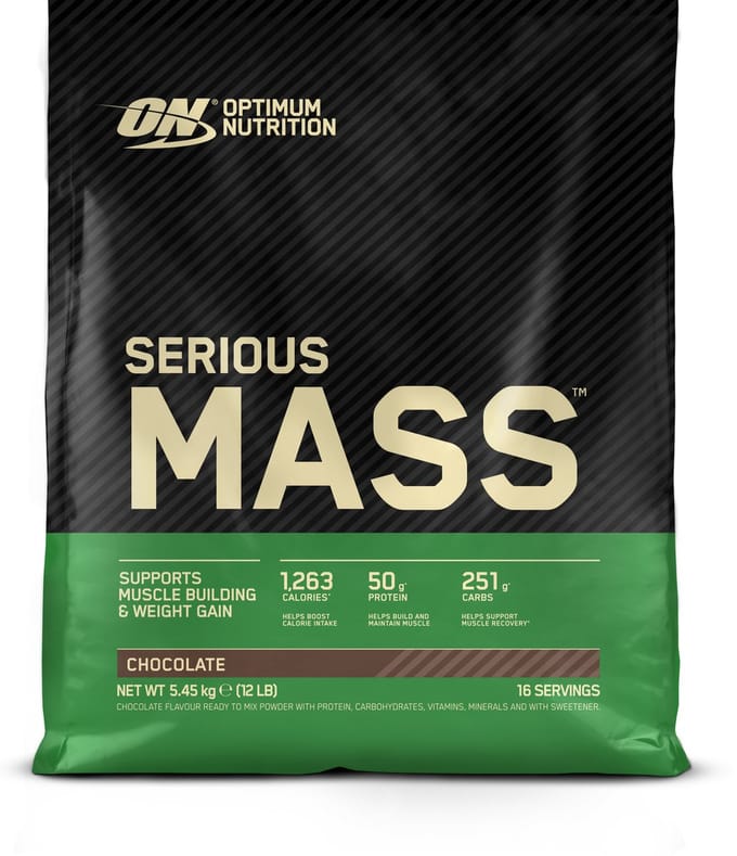 Optimum Nutrition Serious Mass - Chocolate - Mass Gainer - Weight Gainer - 5455 gram (16 servings)