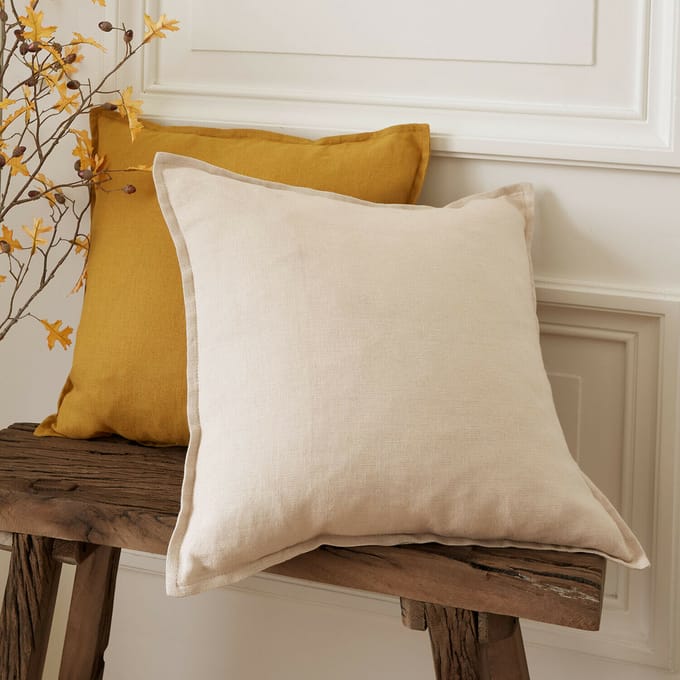 LOBERON Kussenhoes set van 2 Orsavine crème/geel
