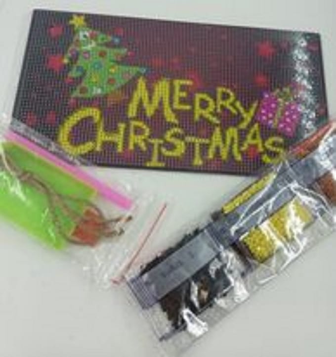 Diamond painting - deurbord - deurhanger - Merry Christmas