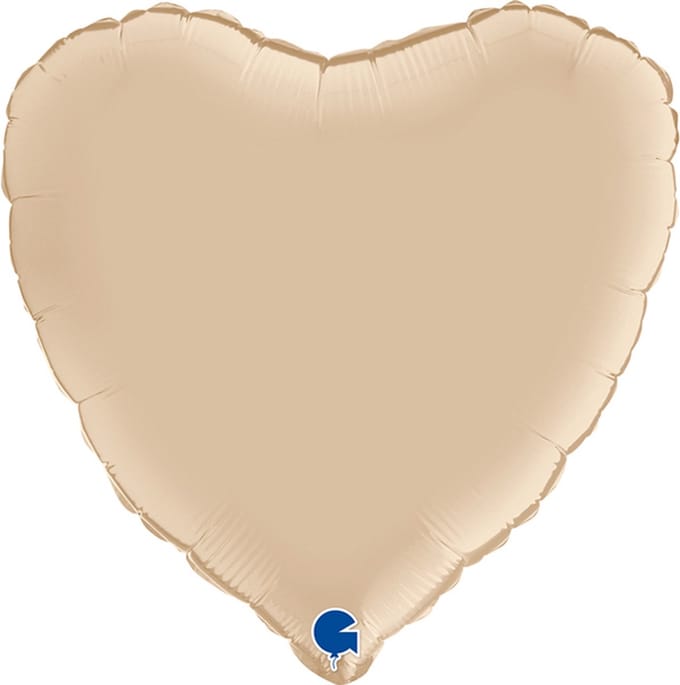 Folieballon - heart satin cream - 18"