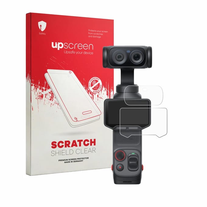 upscreen - Screenprotector voor Insta360 Luna Ultra (Display + Lens) - Folie Beschermfolie transparant