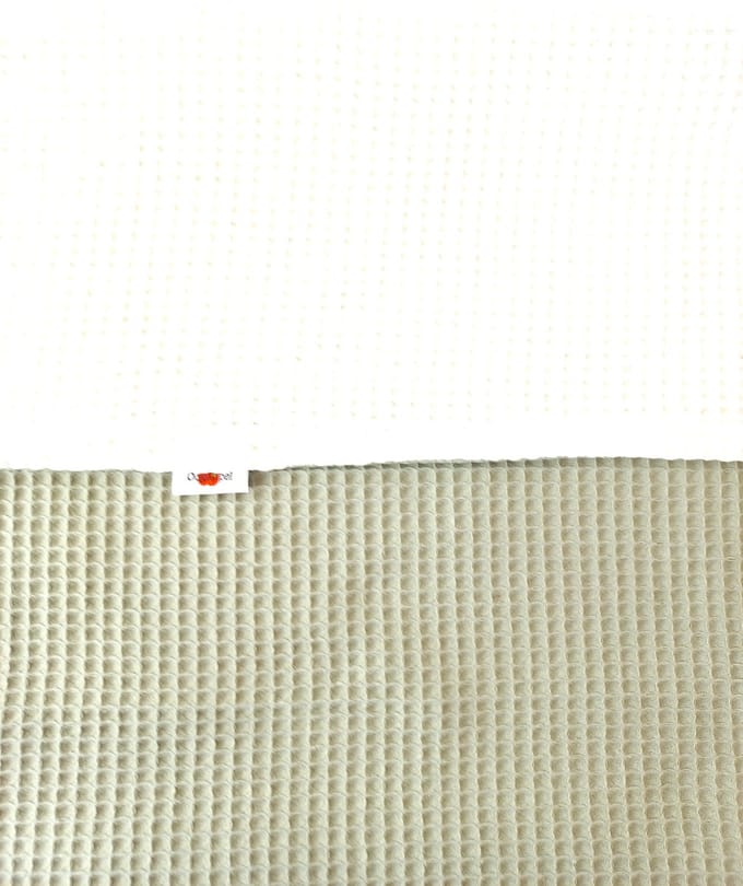 Oogappel Dubbele Wafelstof Ledikantdeken Dusty Green-Groen-Offwhite