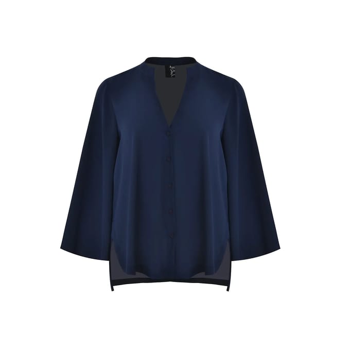 Blouse met sculpturale mouwen voor dames Mat Fashion