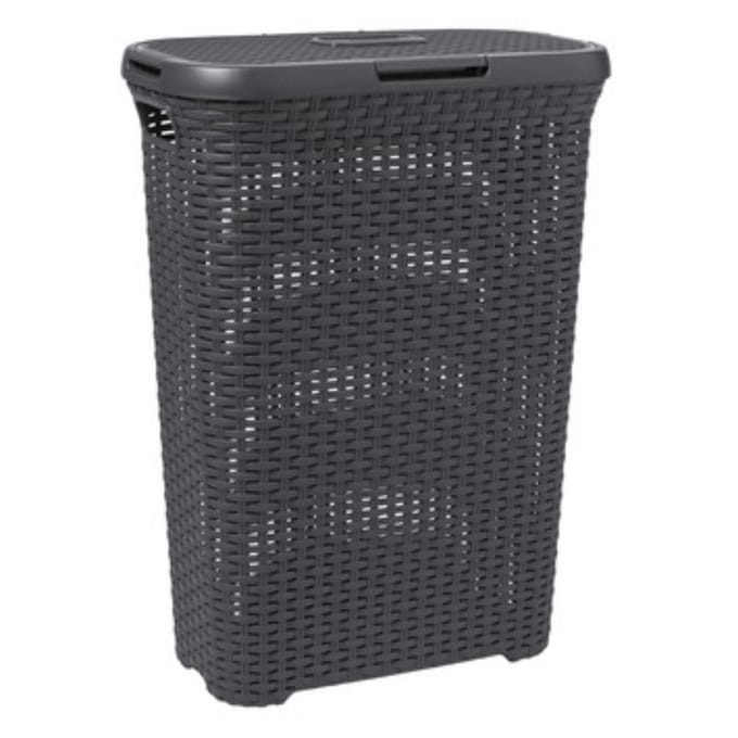 Curver Style Wasmand met Deksel - 40L - Antraciet