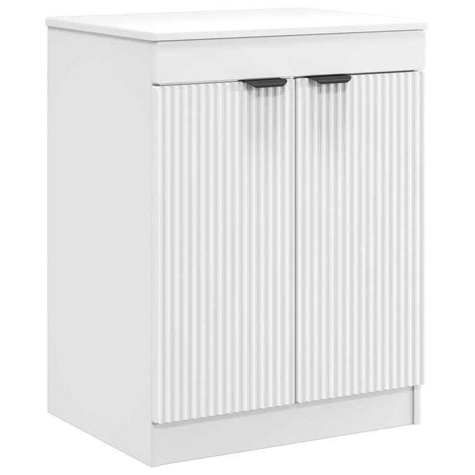 vidaXL - Badkamerkast - Wit - 54 - x - 41 - x - 70 - cm - Bewerkt - hout