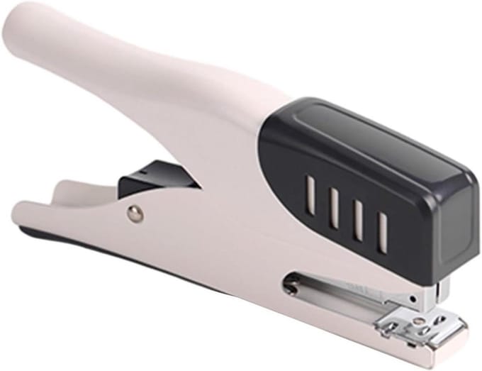 Handnietmachine Metaal - Kantoornietmachine Bureau - Papier Verwerken - Minder Inspanning - 20 Vel Capaciteit - Wit