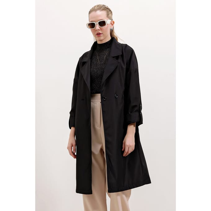 Gepolsterd Dubbelzijdig Trenchcoat