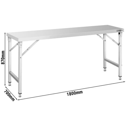 GGM Gastro Edelstahl Arbeitstisch - klappbar - 1800x700mm