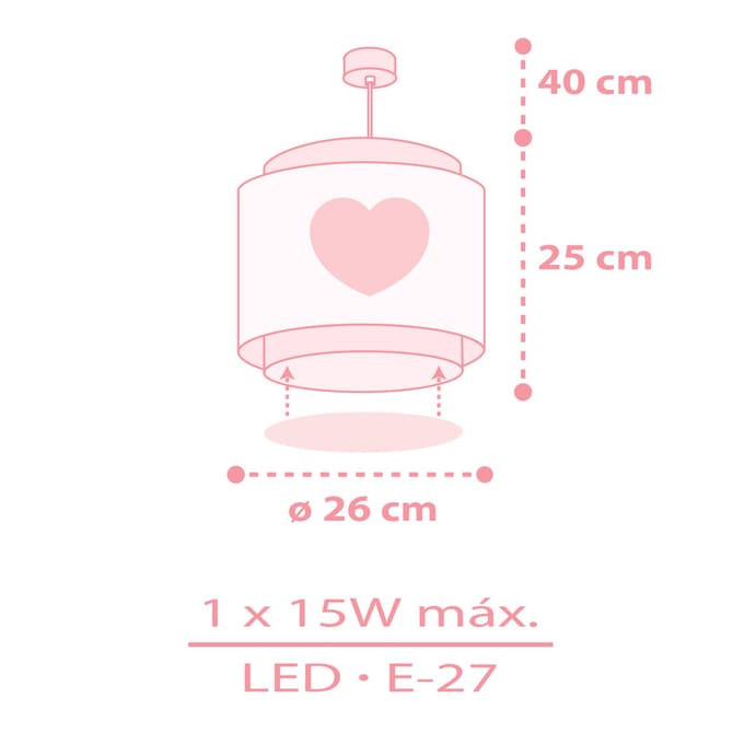 Dalber hanglamp BABY DREAMS, roze