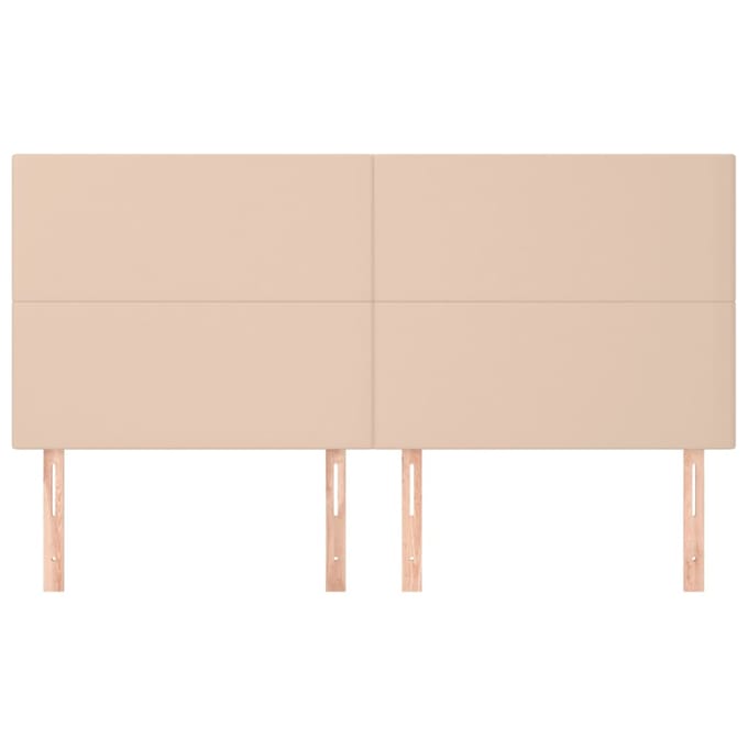 vidaXL - Hoofdbord - cappuccino - 200x5x118/128 - cm - Kunstleer