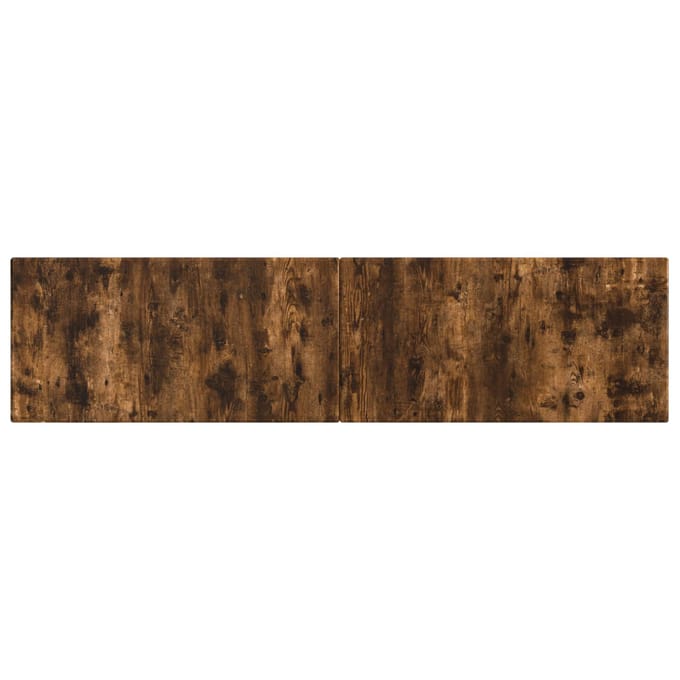 vidaXL - Wandgemonteerd - Hoofdbord - BREDA - Gerookt - eiken - Bewerkt - hout