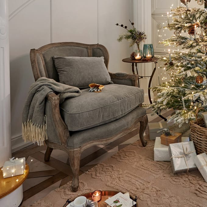 LOBERON Fauteuil Kingswinford grijs